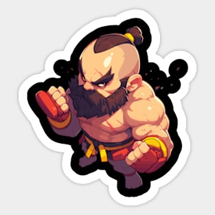 Street Fighter Zangief Art Sticker